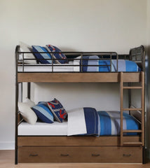 Oak Twin Industrial Bunk Bed