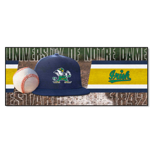 Notre Dame Fighting Irish Baseball Runner Rug - 30in. x 72in.