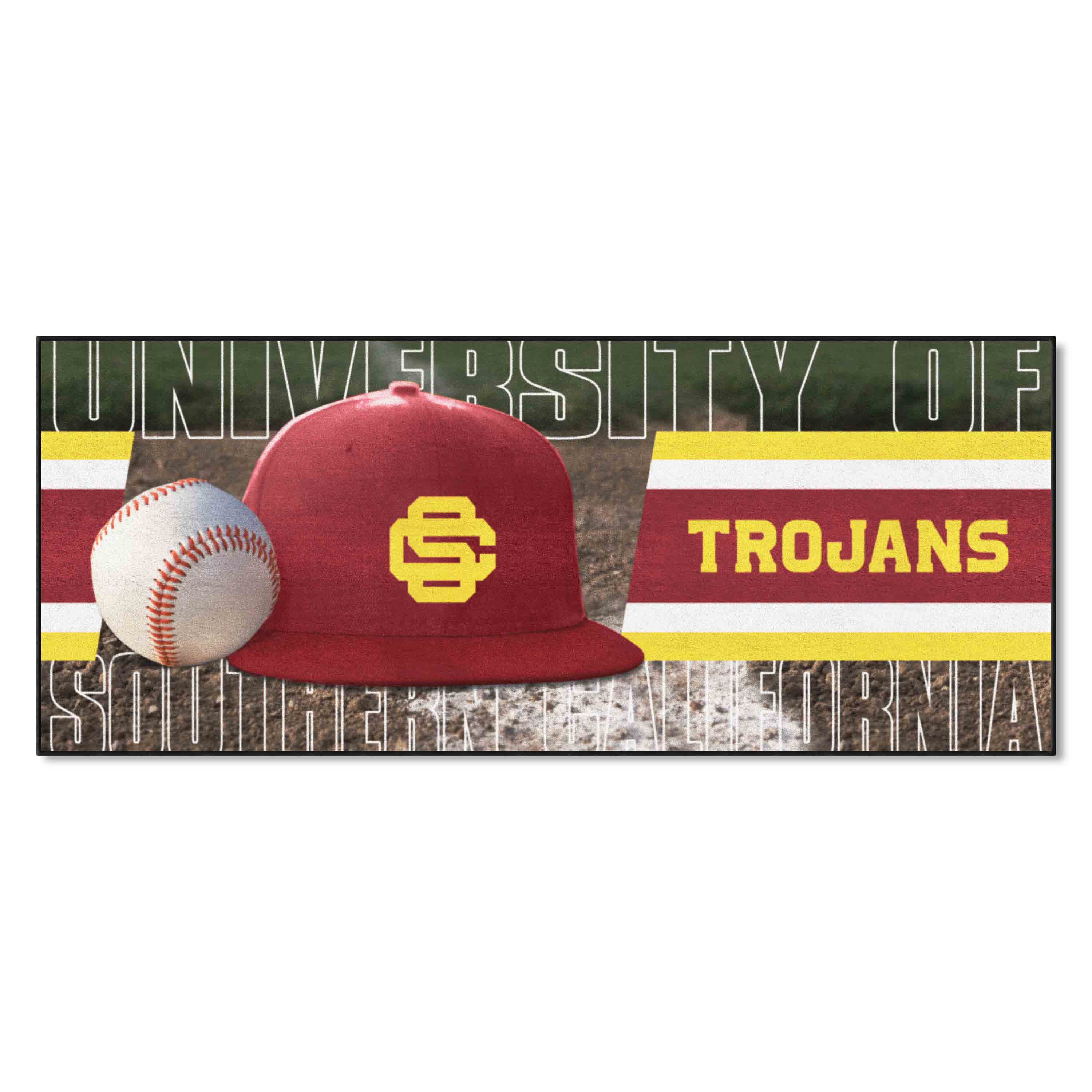 Southern California Trojans Baseball Runner Rug - 30in. x 72in.