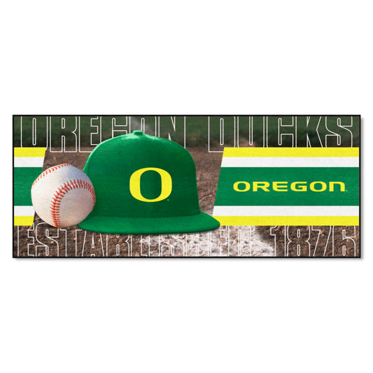 Oregon Ducks Baseball Runner Rug - 30in. x 72in.