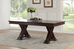 60" Espresso Solid Wood Pedestal Base Dining Table - Homeroots