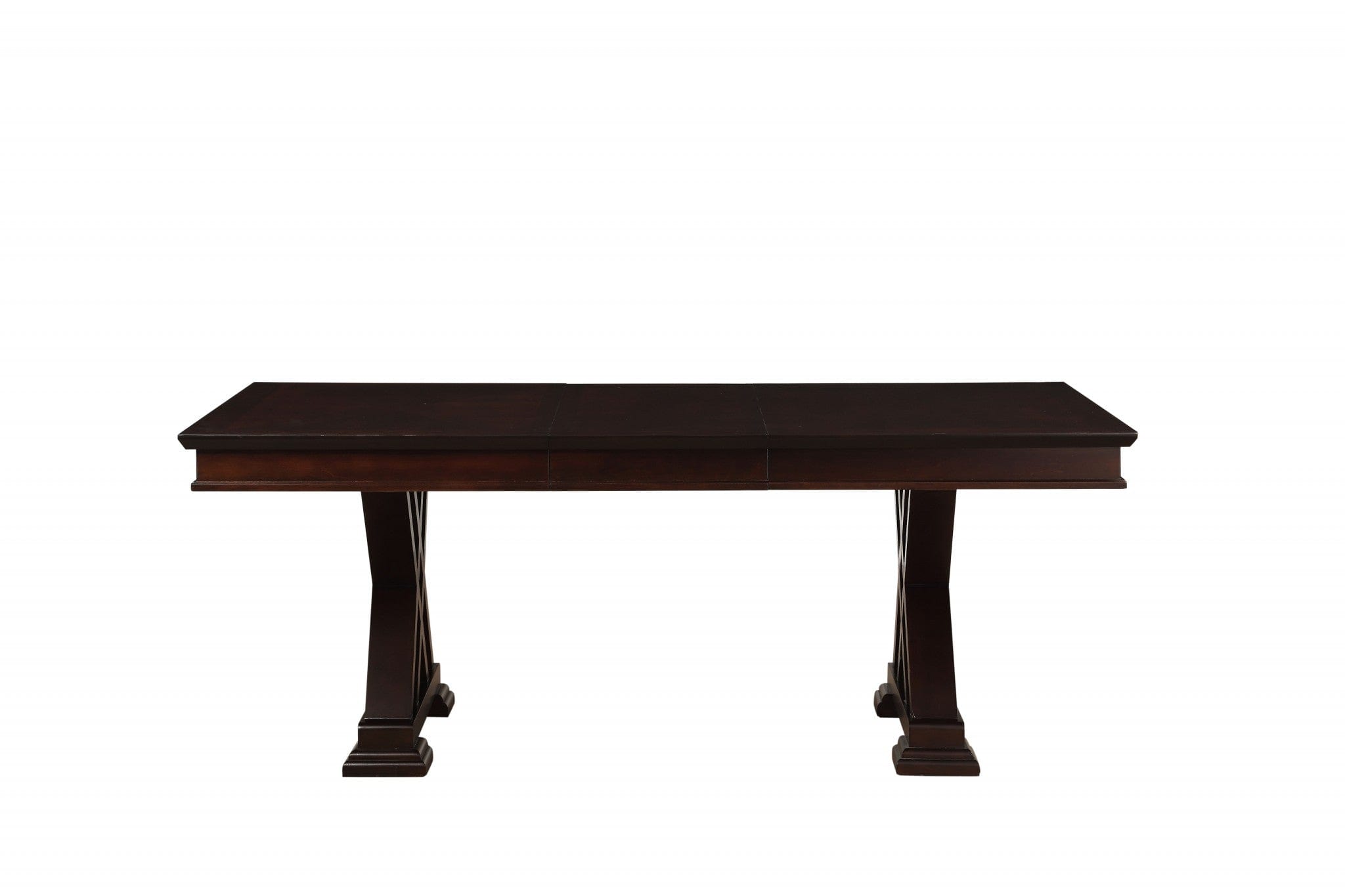 60" Espresso Solid Wood Pedestal Base Dining Table - Homeroots