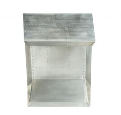 71" Silver Aluminum Writing Desk