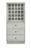 24" Off White Bar Cabinet With Three Drawers