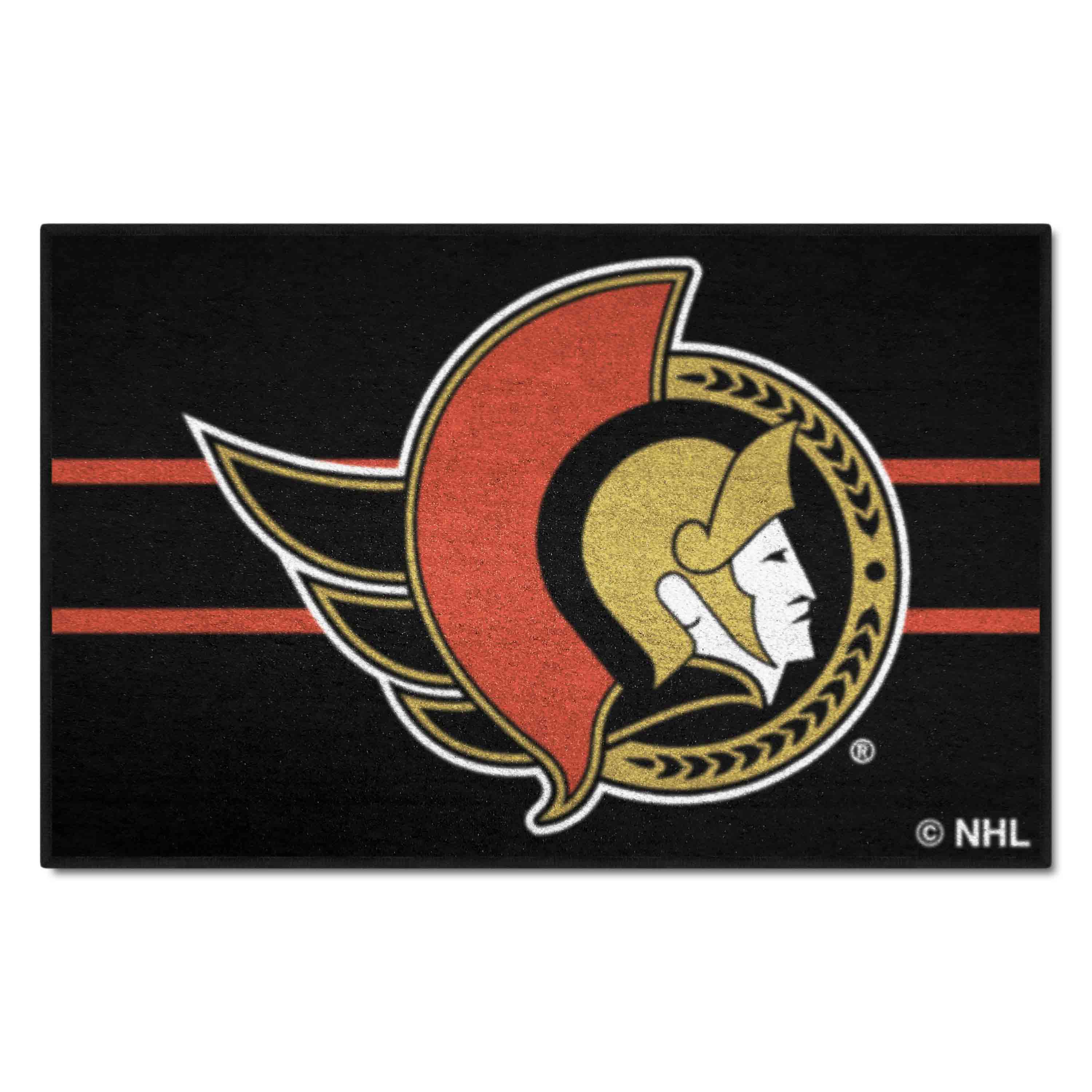 Ottawa Senators Starter Mat Accent Rug - 19in. x 30in. Uniform Alternate Design