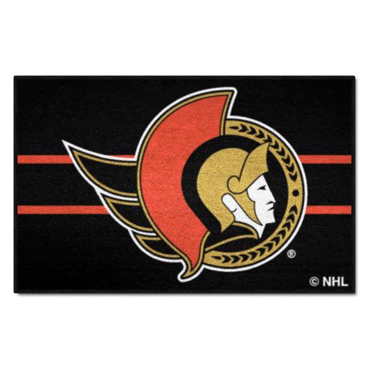 Ottawa Senators Starter Mat Accent Rug - 19in. x 30in. Uniform Alternate Design