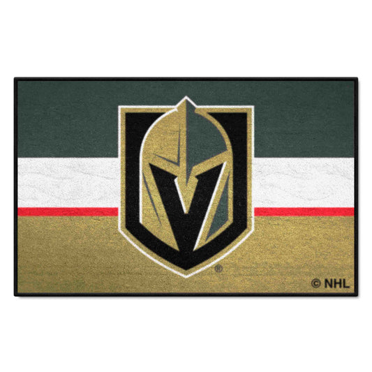 Alfombra decorativa de inicio de Vegas Golden Knights: 19 x 30 pulgadas, diseño alternativo uniforme