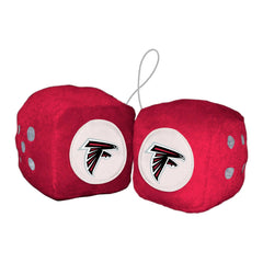 Atlanta Falcons Team Color Fuzzy Dice Décor 3" Set - Atlanta Falcons