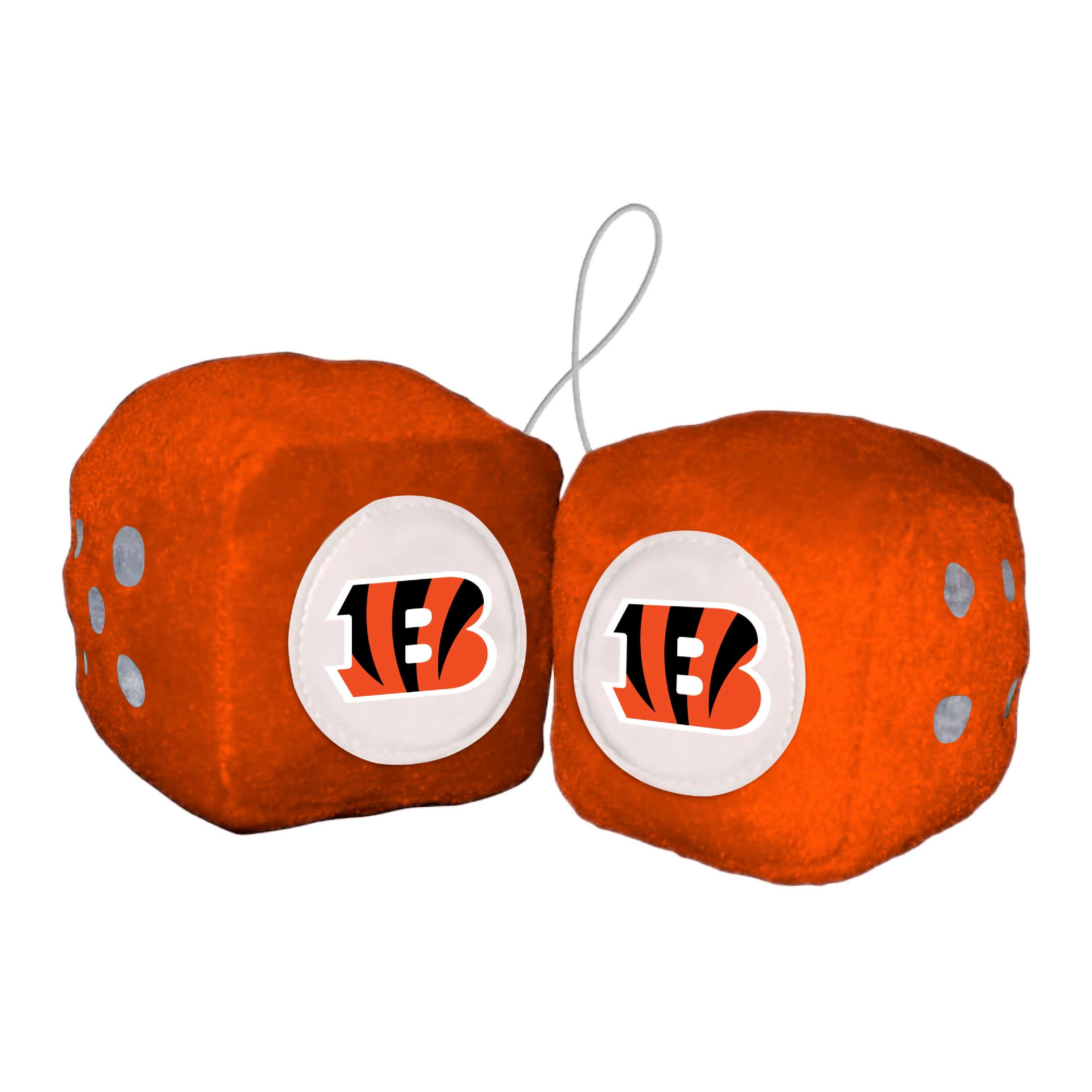 Cincinnati Bengals Team Color Fuzzy Dice Décor 3" Set