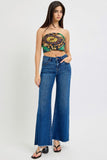 RISEN Tummy Control High Rise Wide Leg Jeans - Trendsi