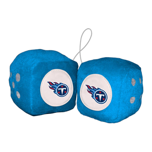 Tennessee Titans Team Color Fuzzy Dice Décor 3" Set