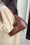 PU Leather Stone Texture Shoulder Bag - Trendsi