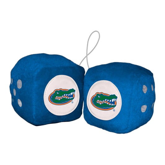 Florida Gators Team Color Fuzzy Dice Décor 3" Set