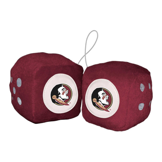 Florida State Seminoles Team Color Fuzzy Dice Décor 3" Set