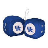 Kentucky Wildcats Team Color Fuzzy Dice Décor 3" Set