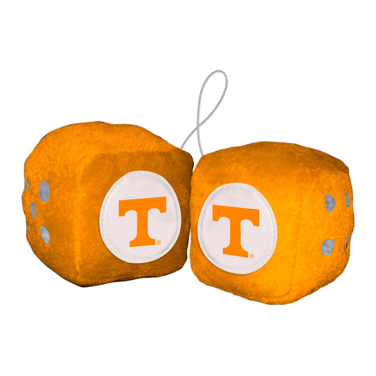 Tennessee Volunteers Team Color Fuzzy Dice Décor 3" Set