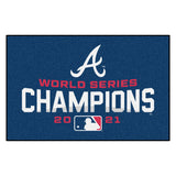 Atlanta Braves 2021 MLB World Series Champions Starter Mat Accent Rug - 19in. x 30in. - Atlanta Braves