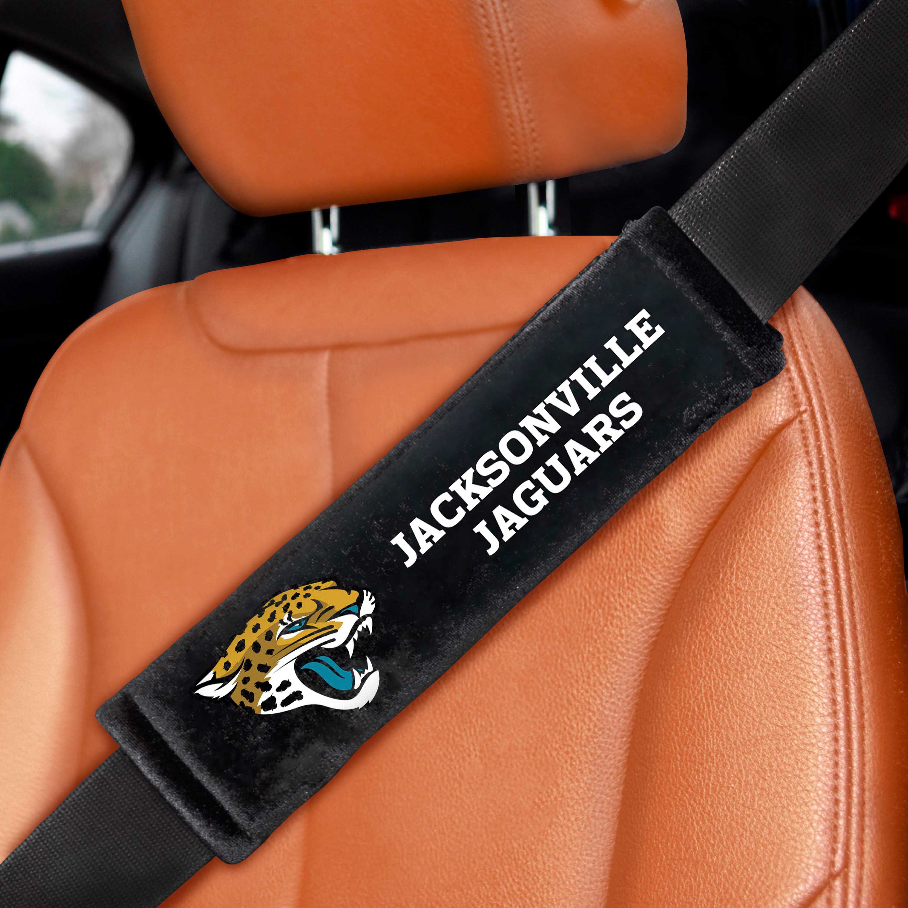 Jacksonville Jaguars Embroidered Seatbelt Pad - 2 Pieces