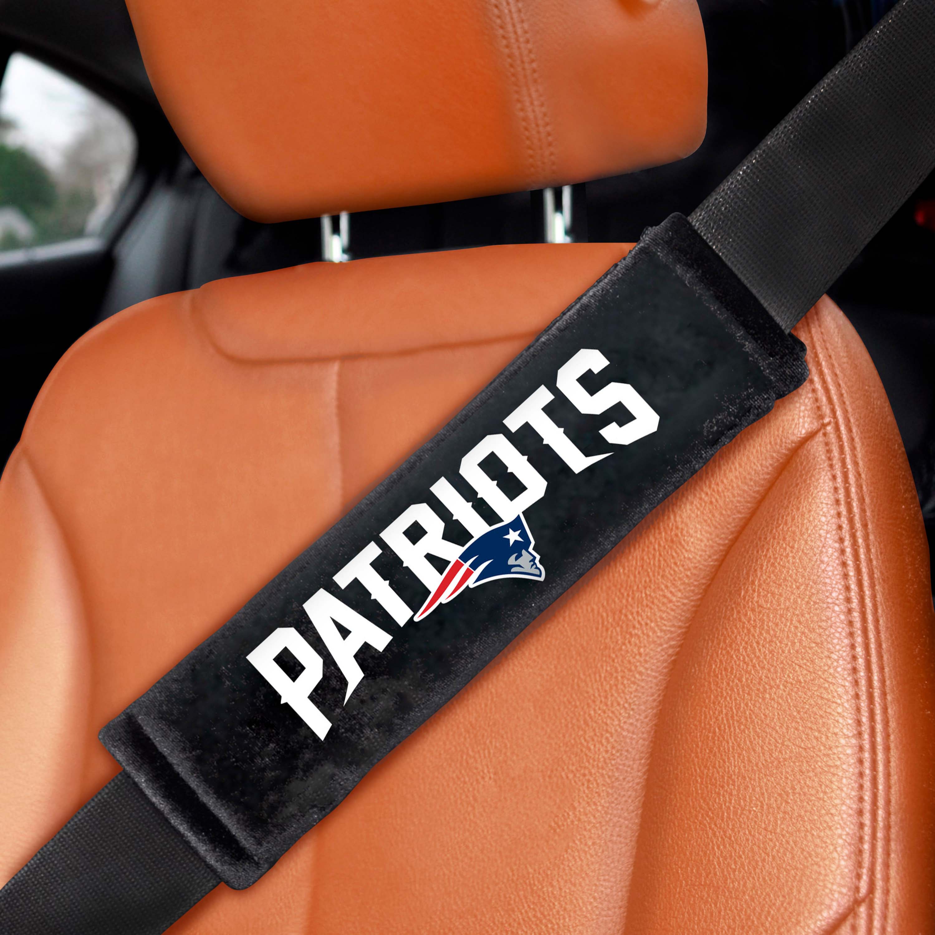 New England Patriots Embroidered Seatbelt Pad - 2 Pieces - New England Patriots