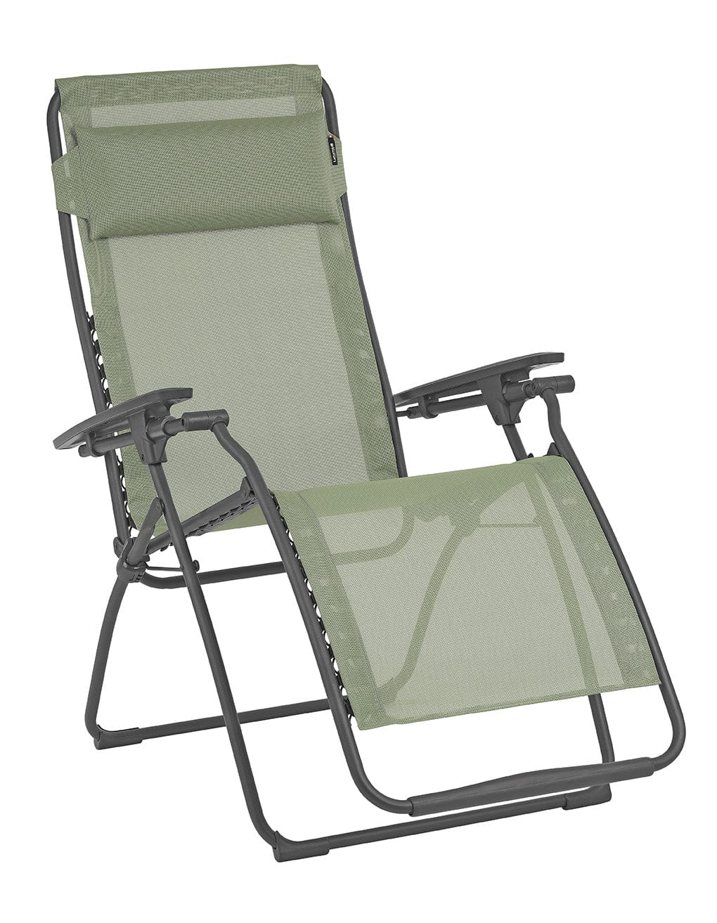 28" Green Steel Outdoor Zero Gravity Chair with Green Cushion - Homeroots