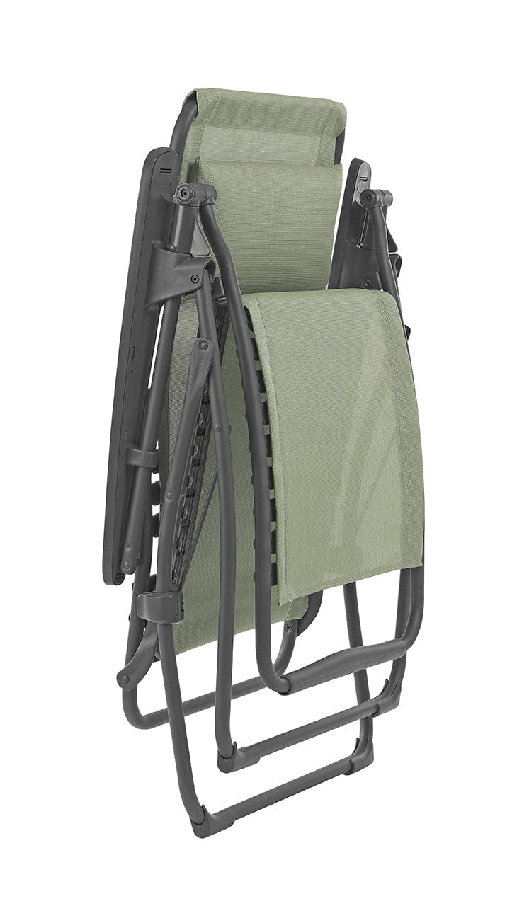 28" Green Steel Outdoor Zero Gravity Chair with Green Cushion - Homeroots