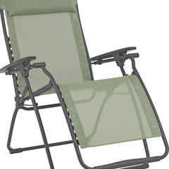 28" Green Steel Outdoor Zero Gravity Chair with Green Cushion