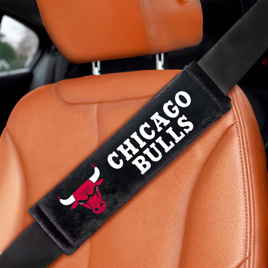 Chicago Bulls Embroidered Seatbelt Pad - 2 Pieces - Chicago Bulls