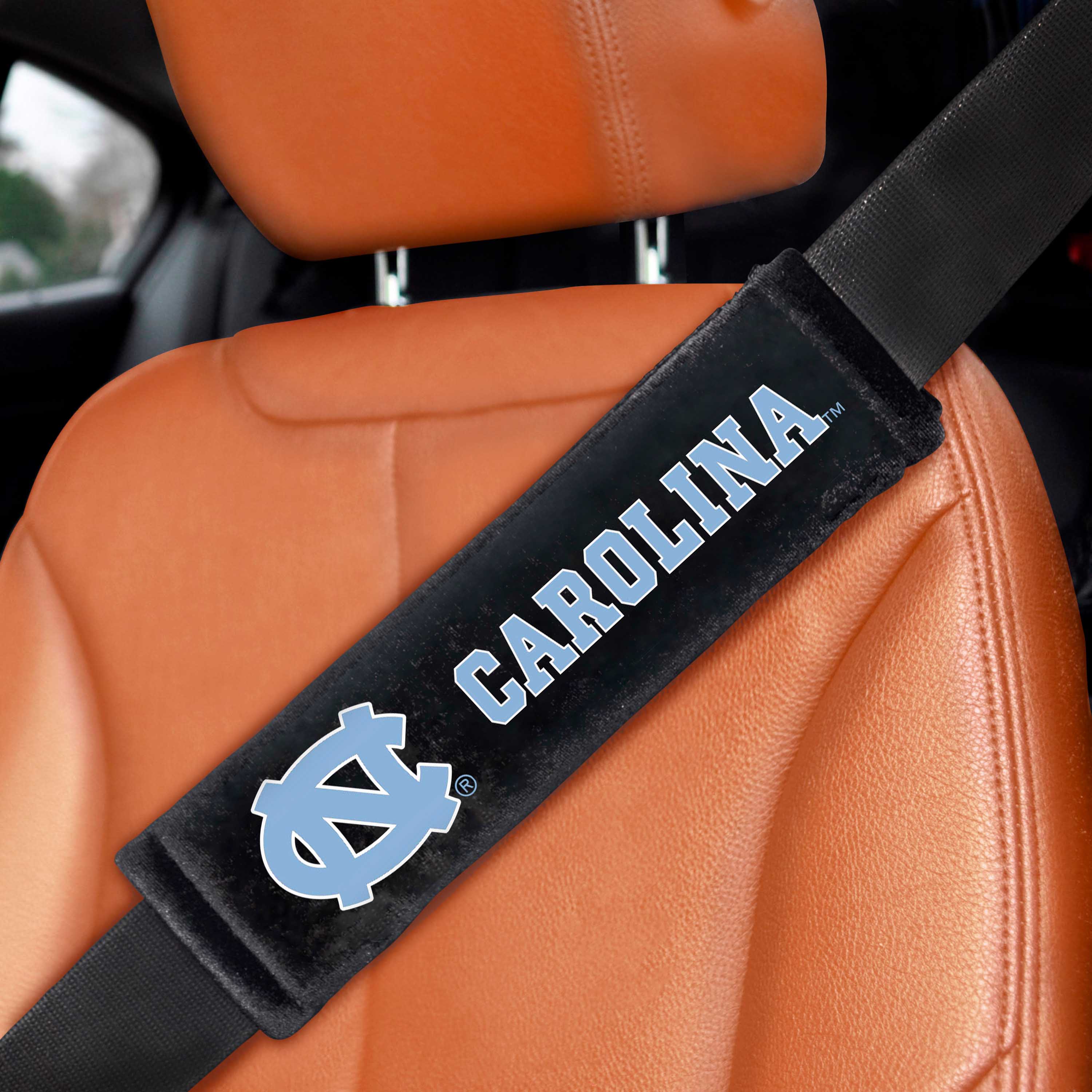 North Carolina Tar Heels Embroidered Seatbelt Pad - 2 Pieces