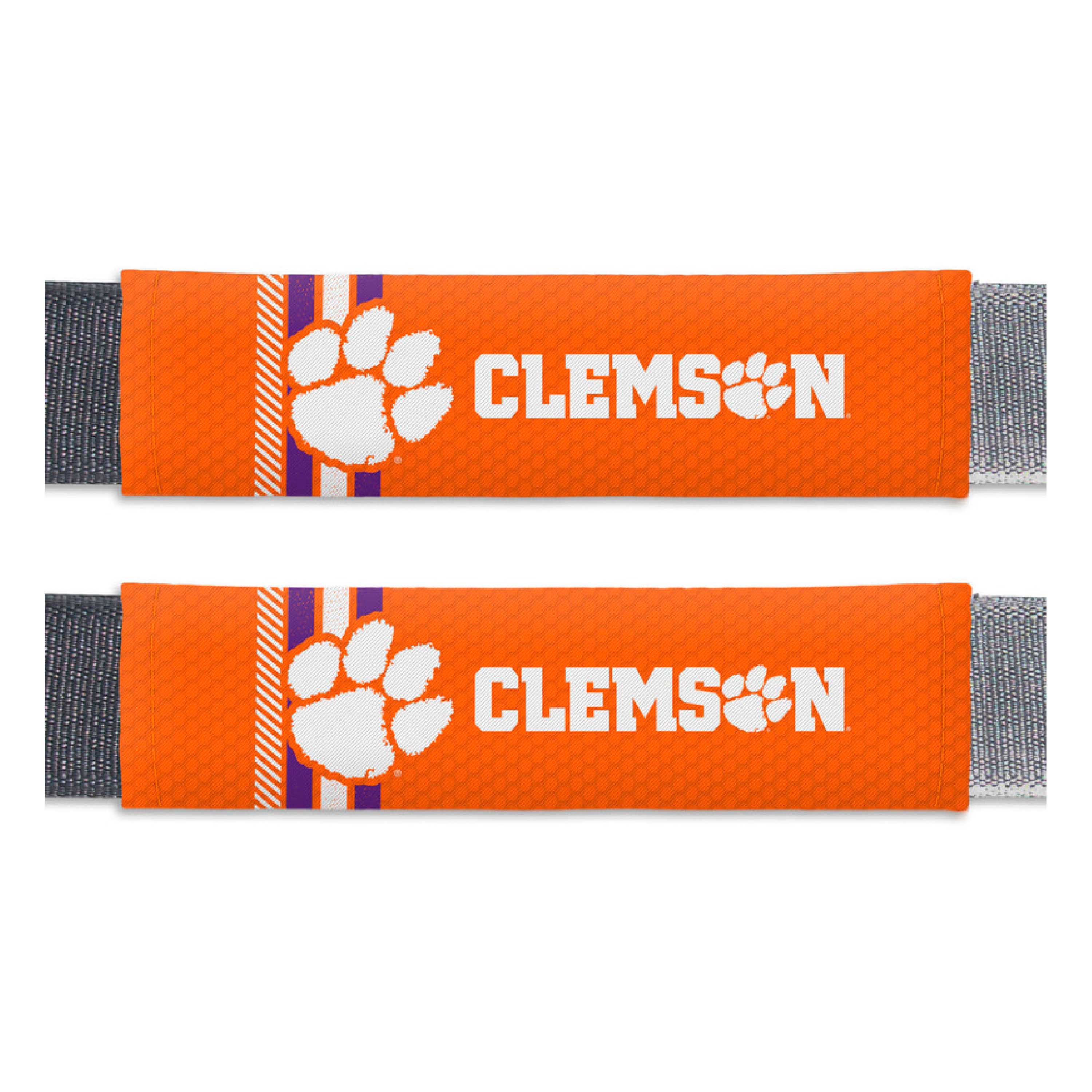 Clemson Tigers Team Color Rally Seatbelt Pad - 2 Pieces - Clemson