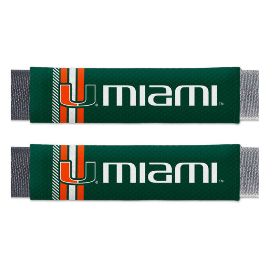 Miami Hurricanes Team Color Rally Seatbelt Pad - 2 Pieces