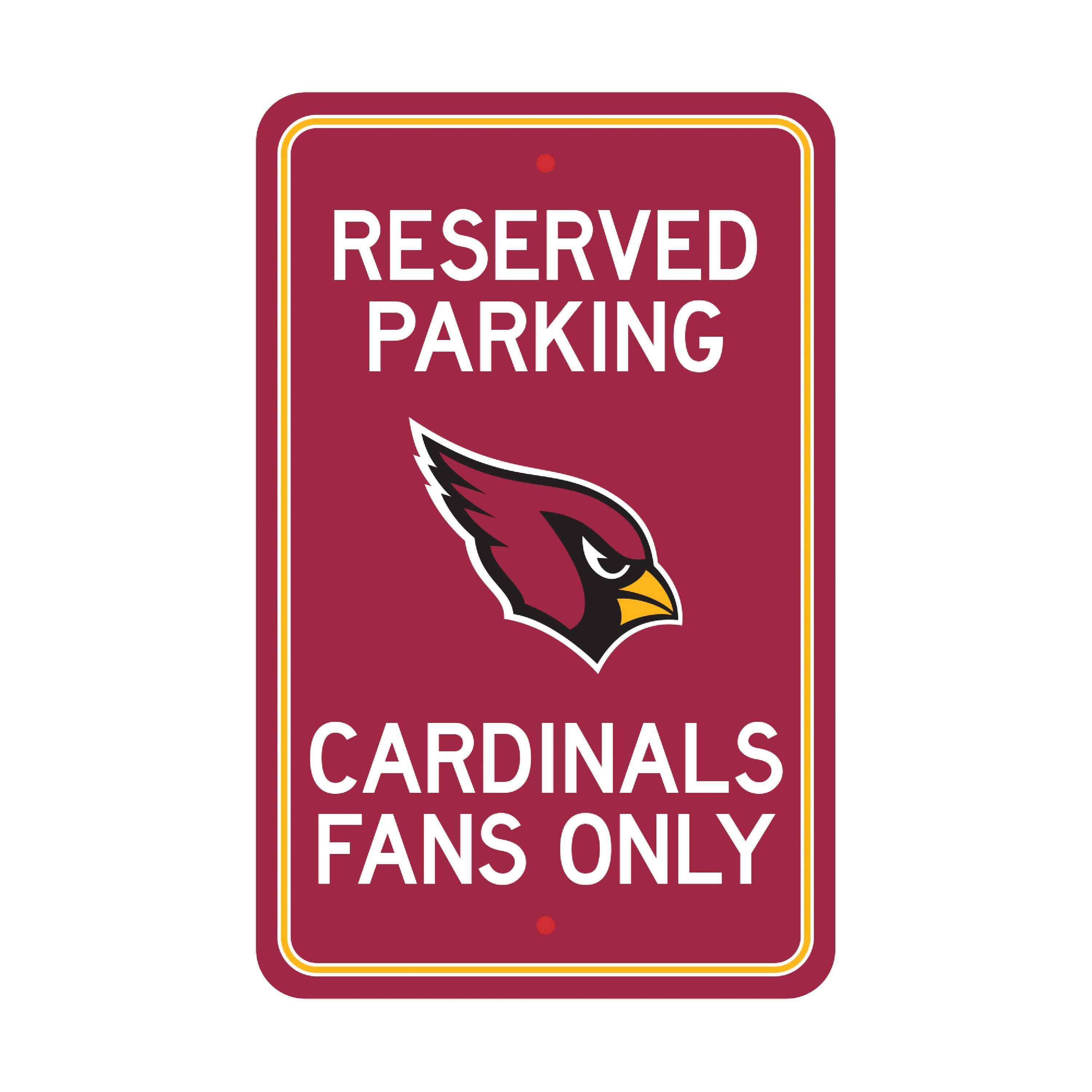 Arizona Cardinals Team Color Reserved Parking Sign Décor 18in. X 11.5in. Lightweight