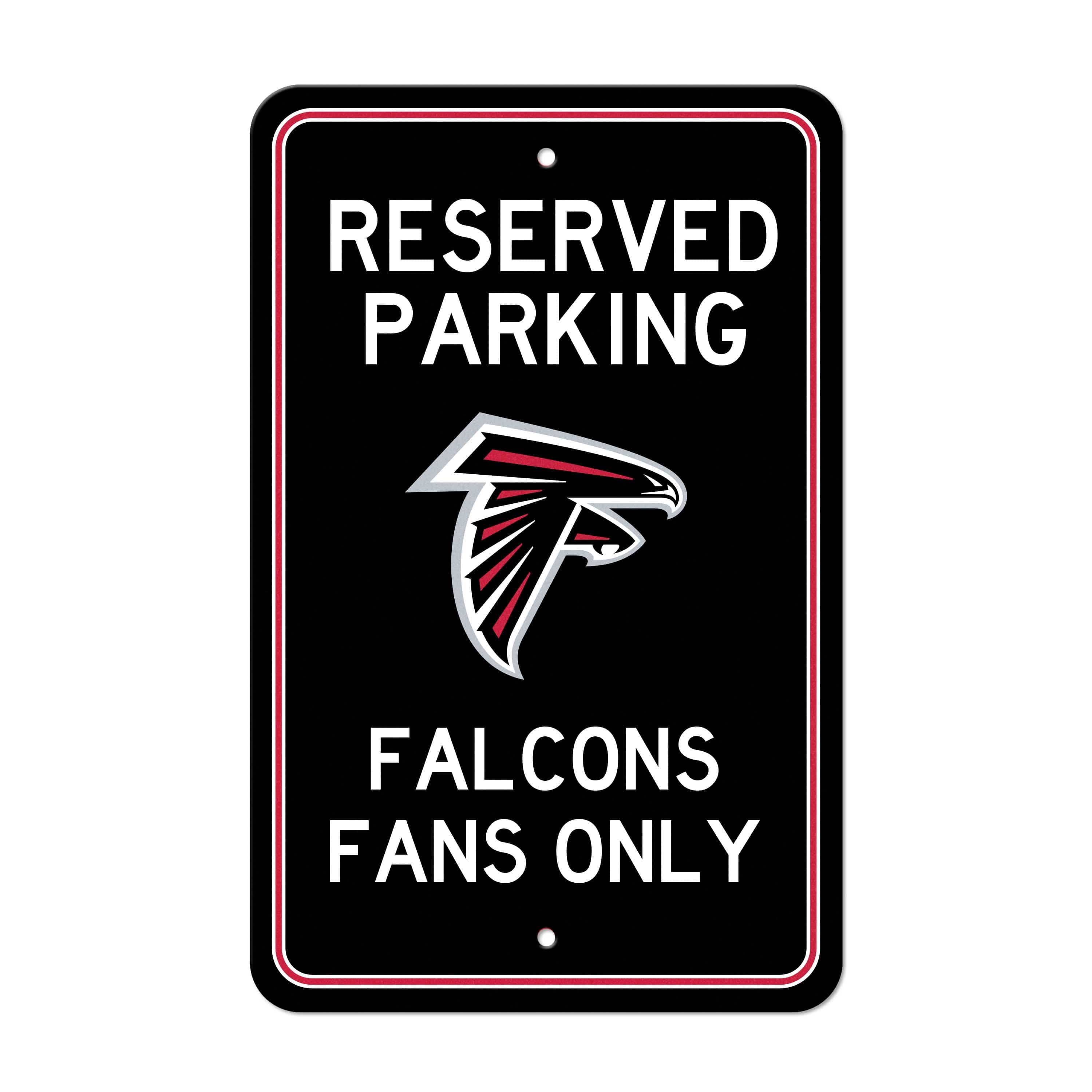 Atlanta Falcons Team Color Reserved Parking Sign Décor 18in. X 11.5in. Lightweight - Atlanta Falcons