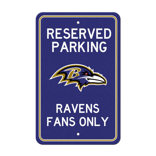 Baltimore Ravens Team Color Reserved Parking Sign Décor 18in. X 11.5in. Lightweight - Baltimore Ravens