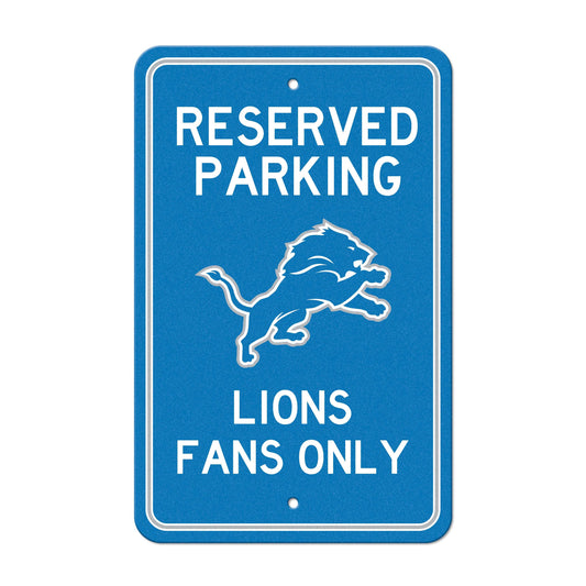 Detroit Lions Team Color Reserved Parking Sign Décor 18in. X 11.5in. Lightweight - Detroit Lions