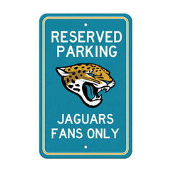 Jacksonville Jaguars Team Color Reserved Parking Sign Décor 18in. X 11.5in. Lightweight - Jacksonville Jaguars