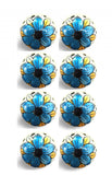 1.5" X 1.5" X 1.5" Blue Black And Yellow  Knobs 8 Pack