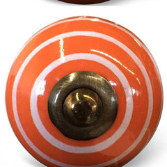 1.5" X 1.5" X 1.5" Bronze White And Orange  Knobs 8 Pack