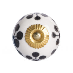 1.5" X 1.5" X 1.5" White Black And Yellow  Knobs 12 Pack