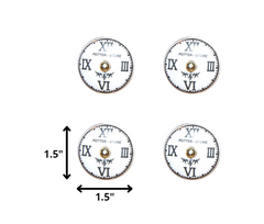 Perillas blancas, negras y doradas de 1,5" x 1,5" x 1,5" paquete de 12