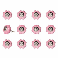 1.5" X 1.5" X 1.5" Pink Silver Asnd Red Knobs 12 Pack