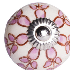 1.5" X 1.5" X 1.5" Hues Of White Pink And Burgundy  Knobs 8 Pack