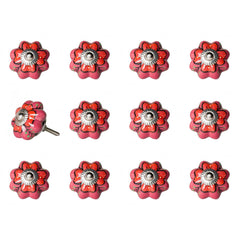 1.5" X 1.5" X 1.5" Pink Red And Green  Knobs 12 Pack