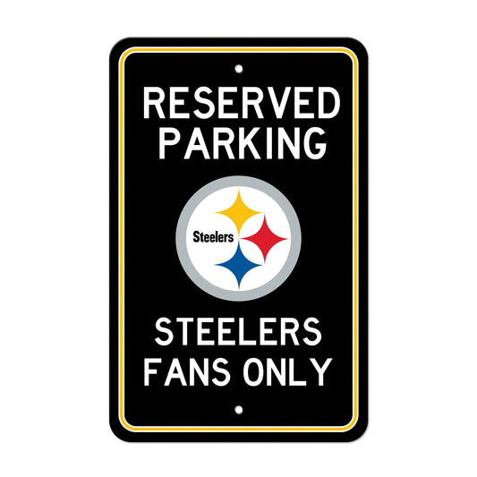 Pittsburgh Steelers Team Color Reserved Parking Sign Décor 18in. X 11.5in. Lightweight