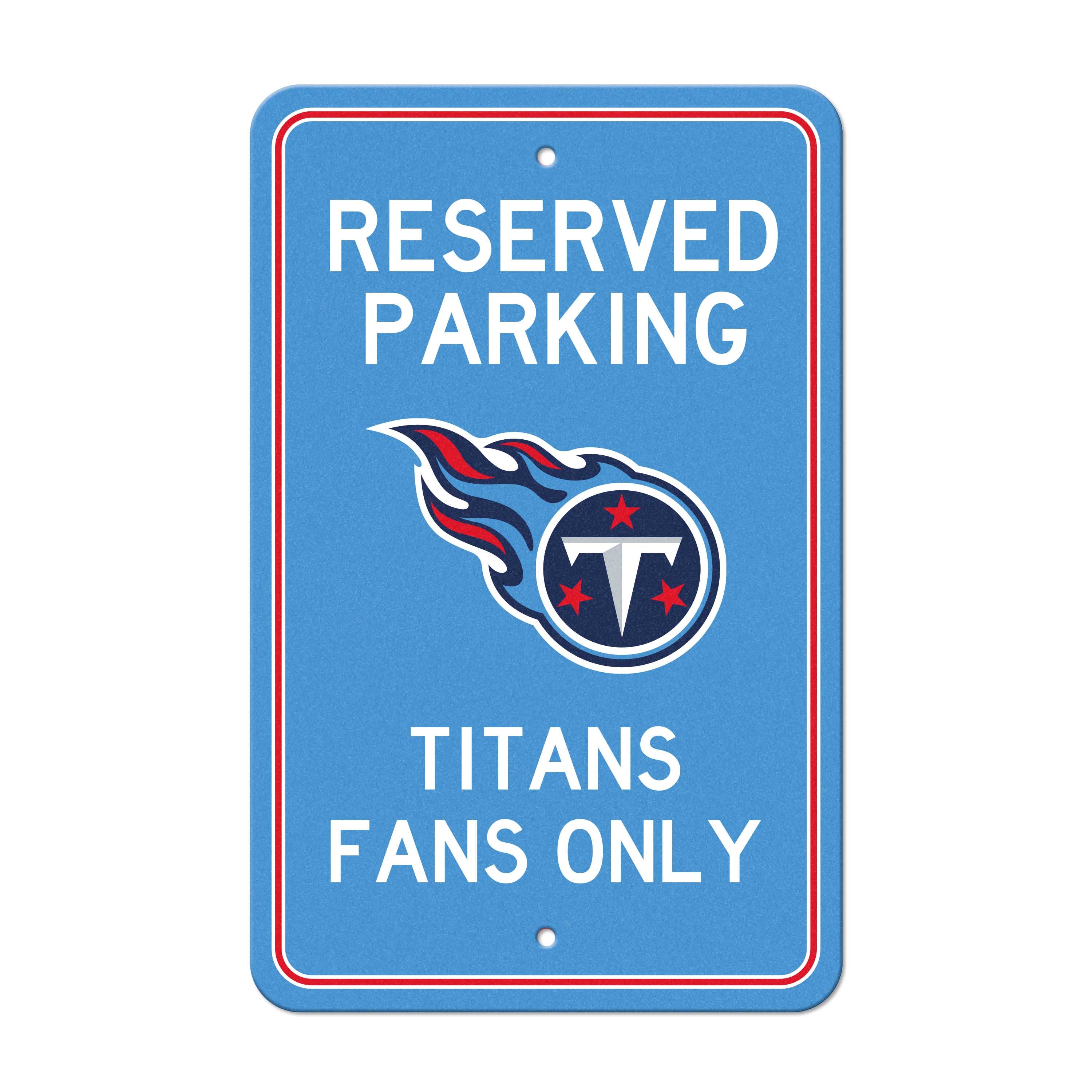 Tennessee Titans Team Color Reserved Parking Sign Décor 18in. X 11.5in. Lightweight