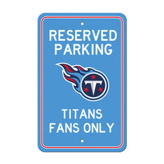 Tennessee Titans Team Color Reserved Parking Sign Décor 18in. X 11.5in. Lightweight