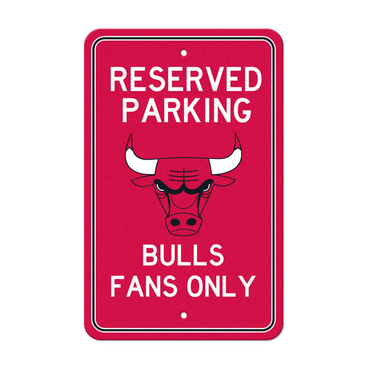 Chicago Bulls Team Color Reserved Parking Sign Décor 18in. X 11.5in. Lightweight