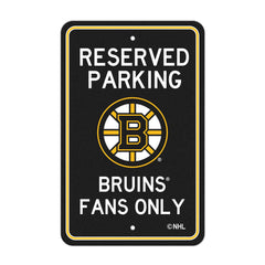 Boston Bruins Team Color Reserved Parking Sign Décor 18in. X 11.5in. Lightweight