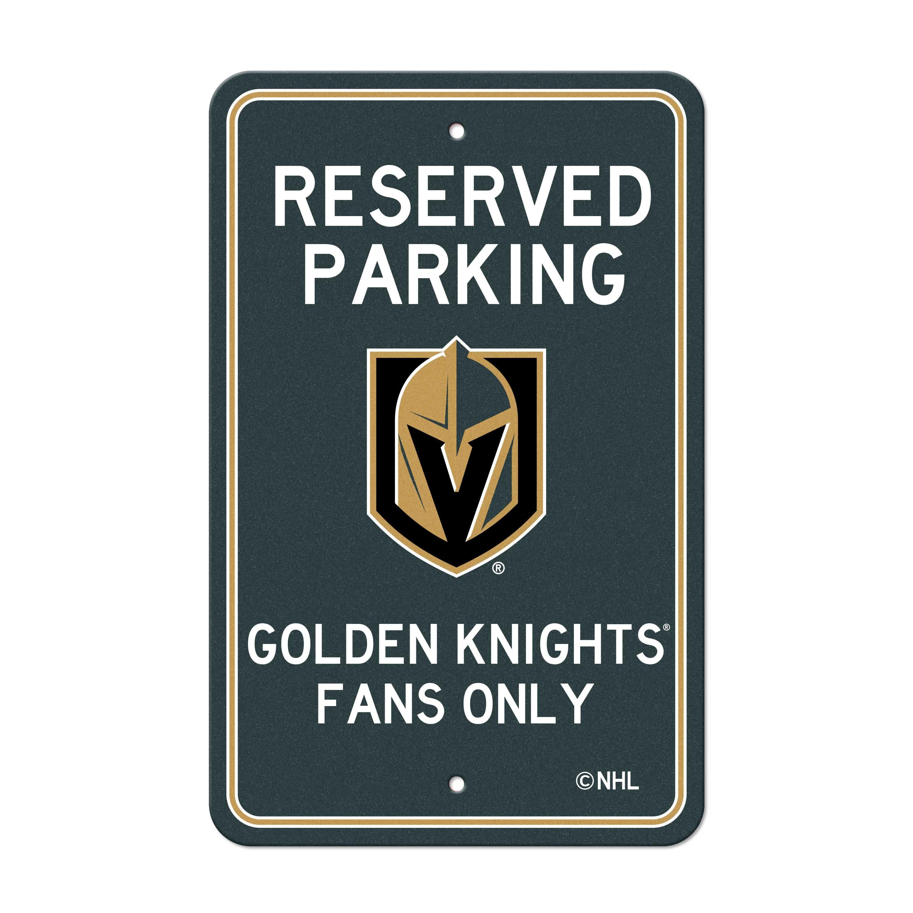 Vegas Golden Knights Team Color Reserved Parking Sign Décor 18in. X 11.5in. Lightweight