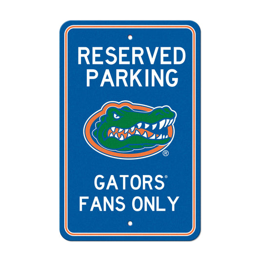 Florida Gators Team Color Reserved Parking Sign Décor 18in. X 11.5in. Lightweight