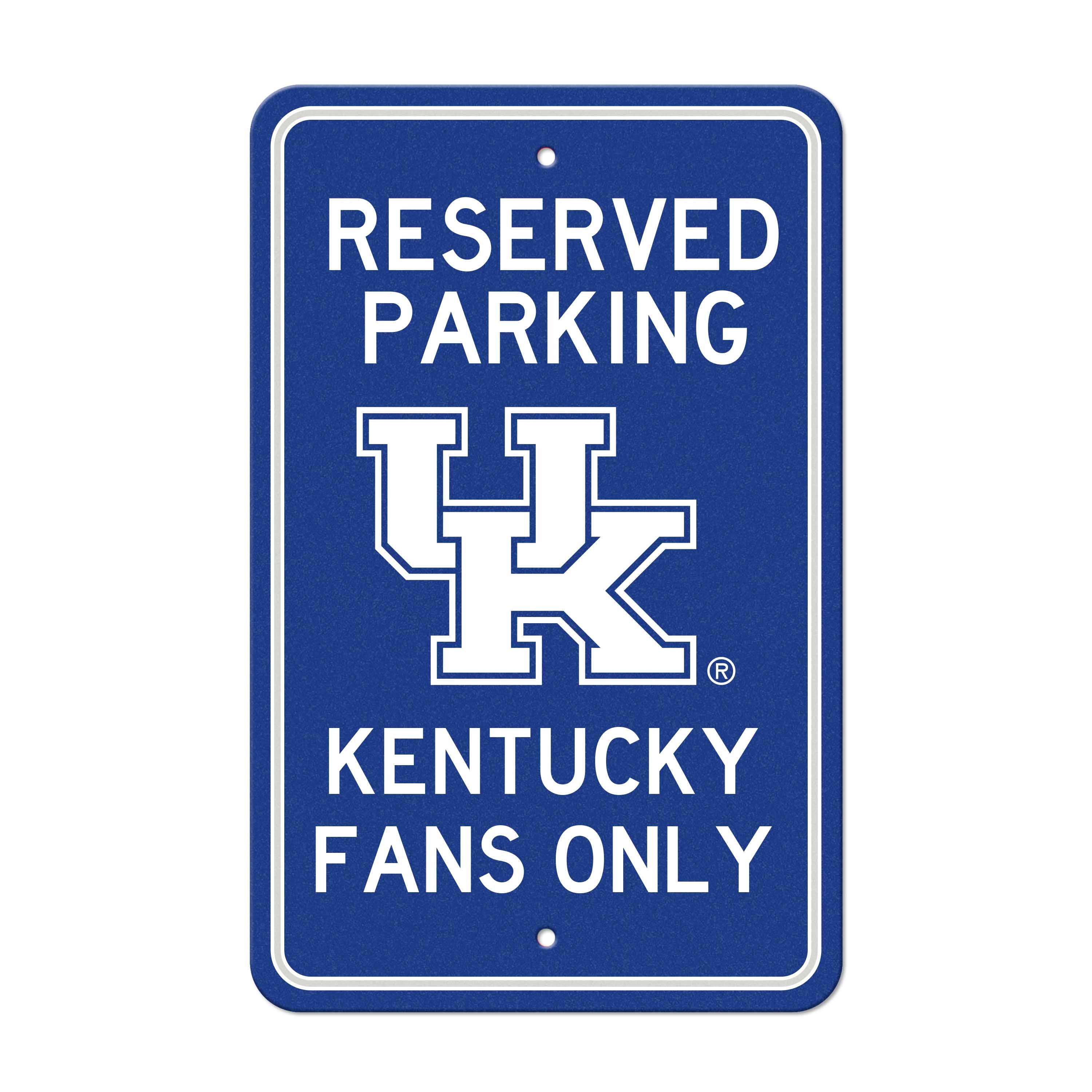 Kentucky Wildcats Team Color Reserved Parking Sign Décor 18in. X 11.5in. Lightweight